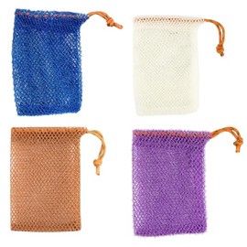 2 Piezas Bolsa para Jabón en Barra, Funda de Malla con Red de Nylon para Exfoliar