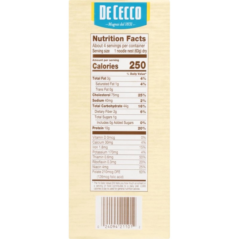 Does Not Apply De Cecco Pasta, Egg Pappardelle, 8.8 Ounce