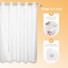 River Dream Cotton Blend No Hook Shower Curtain with Snap