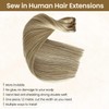 Sew in Human Hair Extensions Color Auburn Brown Hand Tied