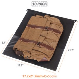 Set of 10 Dustproof Drawstring Bags Dust Covers Large Non-Woven Fabric Cloth Storage Pouch String Bag for Handbags Purses