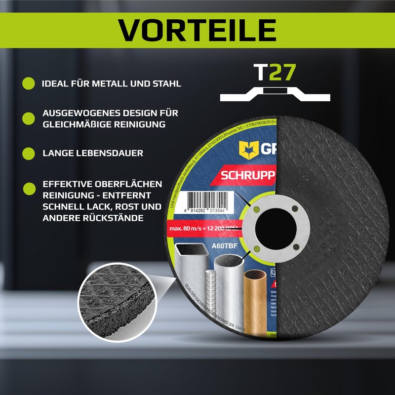 Grinding Discs 125 Metal and Stainless Steel - Grinding Wheels