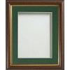 Frame Company Eldridge Mahogany Photo Frame with Bottle Green Mount,