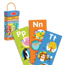 Melissa & Doug Poke-a-Dot Alphabet Learning Cards Interactive Alphabet-Themed Learning Cards for Toddlers and Preschoolers