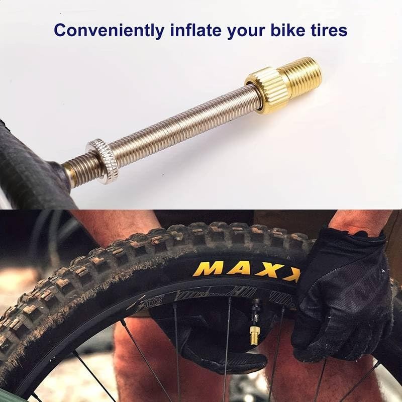 AUTOZOCO Presta to Schrader Valve Adapter Aluminum Bicycle Presta to