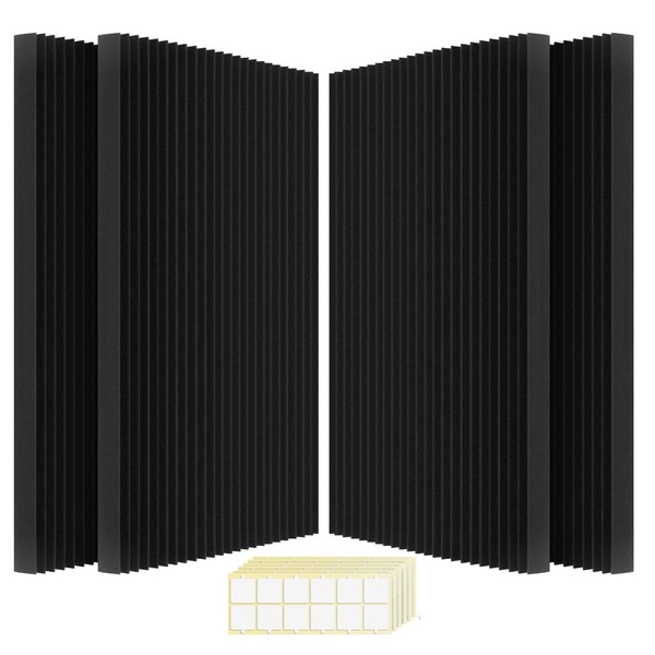 4 PCS Acoustic Foam Panels, 48 x 24 x 2