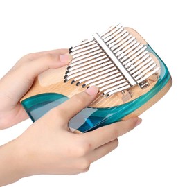 Kalimba Beginner Set, 17 Keys, Kalimba Tuning Hammer with Japanese Music Score, Thumb Piano, Perfect for Kids, Teenagers, Beginners, Professionals, Percussion Instrument