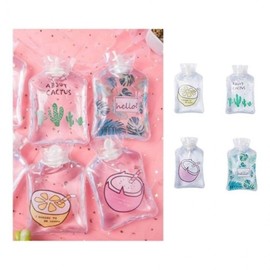 Portable mini thermal water bag 3p transparent mouth winter hot water cold protection small size character color random 3P