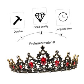 Mikinona Elegant Rhinestone Crown Wedding Hair Accessories for Women's Fashion Show