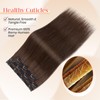 Elailite Clip in Hair Extensions Real Human Hair 3PCS Lace