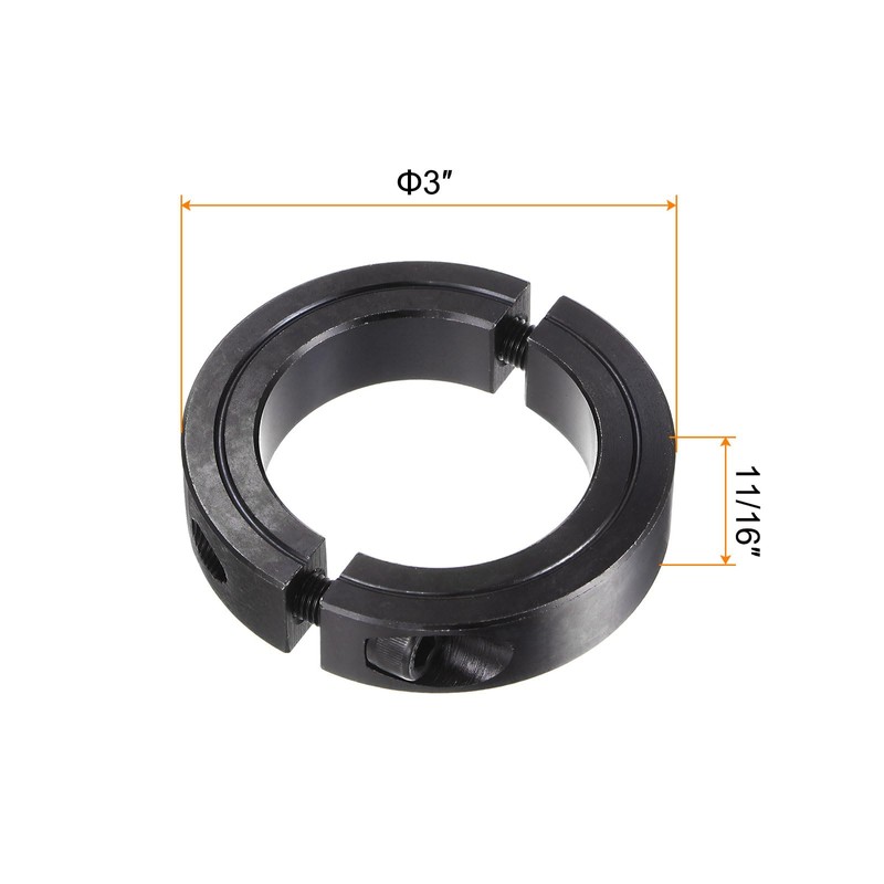 sourcing map Shaft Collar for 2" Rod 3" OD 11/16"