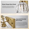LIROUVET 3 Lights Brass Gold Crystal Bathroom Vanity LightsLight Fixtures