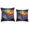Fantasy Cube Seasons Space Throw Pillow