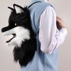 HAOAN Faux Fur Dog Head Masks Portable Backpack Furry Plush