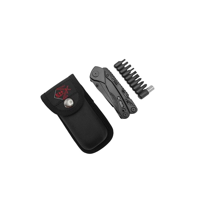KH-Security 11-in-1 Multifunktionswerkzeug "Survivor" - Multitool Taschenmesser Klappmesser Outdoor Camping
