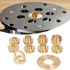 11Pcs/Set Router Bushing Guide Set, Brass Template Router Bushing Kit,