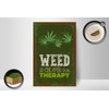 Femer Holzschild Spruch 20x30cm Weed ist Cheaper than Therapy
