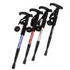 Spring Built-in Safety Shock Absorption Mountaineering Necessities Stick Supplies Item Cane Ultra Light Duralumin straight stick/blue