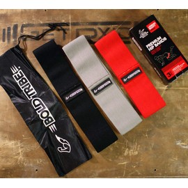 Legend Booty Pack – Ligas de Resistencia Hip Bands de Tela Para Glúteos, Piernas, Caderas y Muslos Con Diseño Antideslizante. Incluye 3 Bandas de Diferente Nivel de Resistencia, Bolsa de Transporte, Guía de Entrenamiento y Pulsera Bold Tribe.