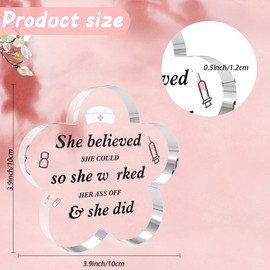 Nurse Gifts for Women Acrylic Plaque Flower Shape Graduation Gift for Nurse Female Gifts for New Nurse Graduates Nurse Week Appreciation Birthday Christmas Gift for RN Nurse Practitioner School Nurse