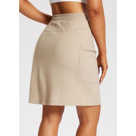 baleaf Womens Flyleaf Quick Dry UPF 50 Cargo Hiking Skorts Doeskin M