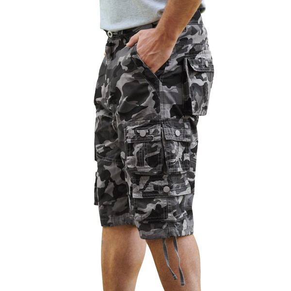 YGREYG Mens Cargo Shorts Long Capri Below The Knee Shorts