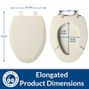 Bemis 1500EC Durable Wood Toilet Seat with Easy Clean Hinges,