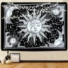ICC Sun and Moon Tapestry Black White Tapestry Wall Sheet