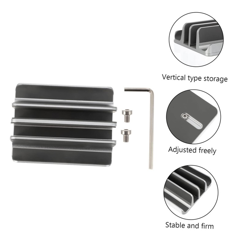 Angoily Aluminum Vertical Laptop Stand Desktop Holder for Laptops and