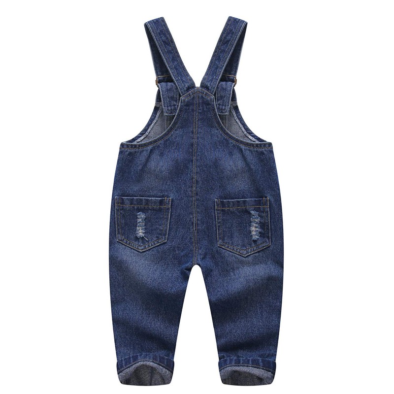 KIDSCOOL SPACE Pure Cotton Blue/Black Baby & Toddlers Ripped Jeans