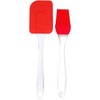 Dúo espatula miserable brocha silicona cocina repostería, resistente al calor,