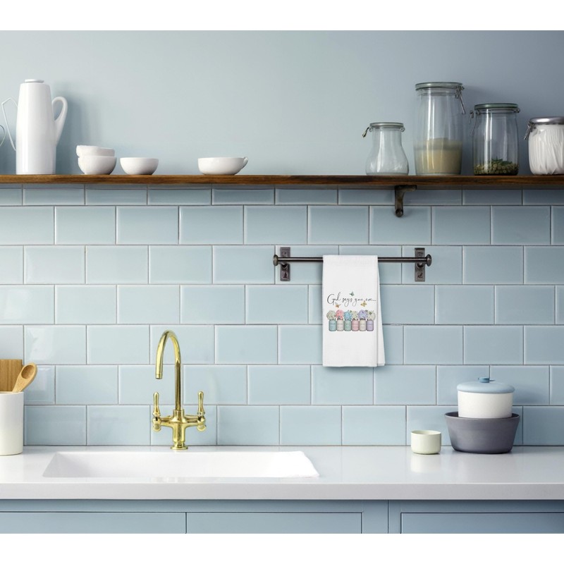 Christian Inspirational Kitchen Towels Hand Towels Dish Towel 16x24,God says