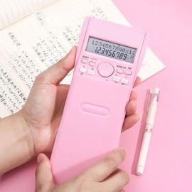 GOWENIC Calculadora Científica Trigonométrica Calculadora de Funciones, 240 Funciones, Pantalla de 12 Dígitos, Multifunción, Cubierta Dura Deslizante, Interfaz Fácil de Usar (Rosado)