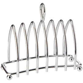 KitchenCraft 1 x Chrome Toast Rack for Six Slices 12.5 x 6.5 x 10 cm