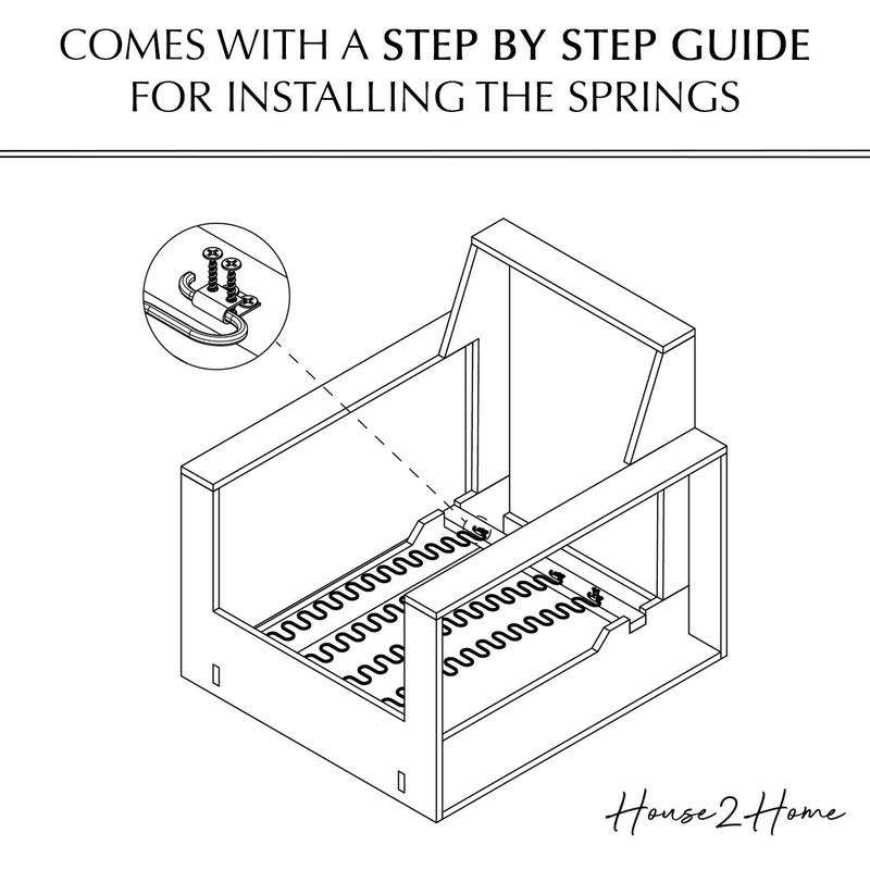 House2Home 25" Couch Spring Repair Kit to Fix Sofa Support