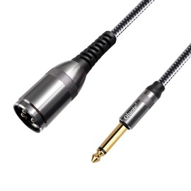 Oluote Microphone Stereo Unbalanced Audio Converter Wire Mic Cord, 6.35 mm (1/4 Inch) TS Male to XLR Male, Microphone Cable for Speaker Microphone, Guitar Mixer, Stage (5 m)