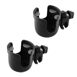 Accmor Accmor Stroller Cup Holder, Universal Cup Holder, Bike Cup Holder, 360° Rotatable Large Caliber Drinks Holder for Stroller, Bike, Wheelchair, Walker, Black, 2 Pack