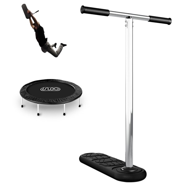 The Indo 670 Trick Scooter - Trampoline Scooter - Practice Pro Scooter Tricks - Indoors Outdoors Tramp Scooter - Perfect Stunt Scooter for Adults Teens and Kids 9 Years Up Professionals and Beginners