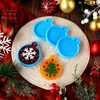 12 Pcs Christmas Resin Molds Silicone Christmas Ornament Molds Round