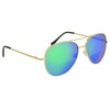proSPORT Aviator Bifocal Sunglass Reader +3.00 Green Flashed Mirror Gold