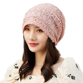 Lerica Sun Shade, Medical Hat, Care, Knit Cap, Hat, Women's, Thin, Breathable, Actress, Small Face, UV Cut, Black