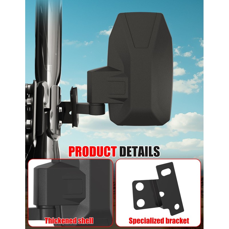 XATVXUTV Adjustable Side Rearview Mirrors Compatible with Honda Pioneer 700-2