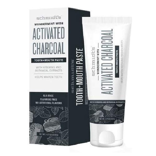 Schmidt's Wondermint with Activated Charcoal Toothpaste, 4.7 oz (Pack of 2)