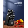 Knife Set, D.Perlla 14 Pieces Kitchen Knife Set with Built-in