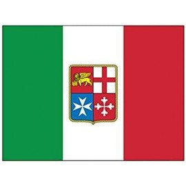 BSSTORE Bandiera Autoadesiva Marina Mercantile Italiana per Barca, Gommone e Hobby Nautici (12X16)