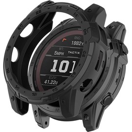 Garmin Enduro 3 Case Protective Cover [HUKWIMO] 3D Full Protection Anti-Fingerprint Scratch Resistant Ultra Thin (Black)