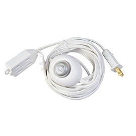 Woods 11203W 15ft. Extension Cord with Lighted Foot Switch, White