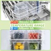 PIAMIG 1/6 Size 4" Deep Plastic Food Pans with lids,Clear