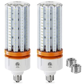 RIUVAO 1000W Equivalent LED Corn Light Bulbs, 2 Pack 100W Led Corn Bulb 5000K Daylight White E26 E39 for Large Area Lighting, Warehouse，High Bay Lighting Wide Application