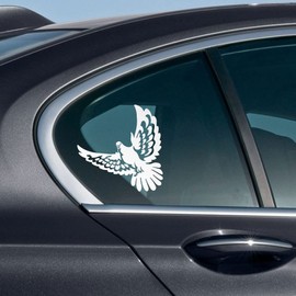 WIRESTER 6 inch Clear Vinyl Decal Sticker Decoration for Car Window (Or Any Flat Surface) - Bird